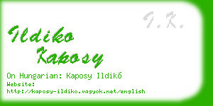 ildiko kaposy business card