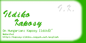 ildiko kaposy business card